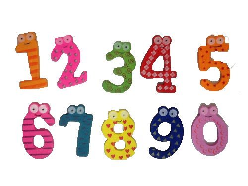 Magnet chiffre 0-9 pour frigo et tableau aimanté KIP lot de 10 pièces numérotées