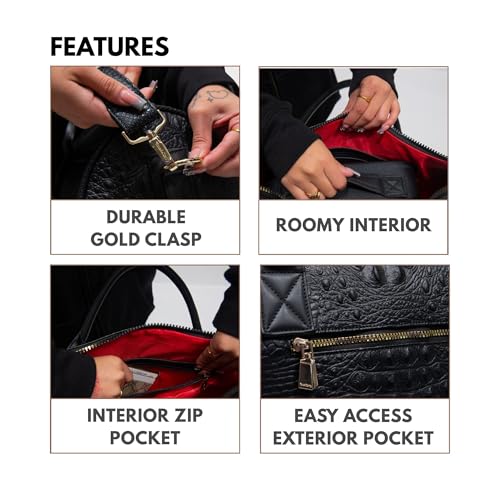 Tote&Carry Apollo 2 Duffle Bag for Travel Women & Men, TSA Approved Carry On Duffel Bag, Premium Vegan Leather w/Gold Hardware, Durable Weekender Luggage for Gym, Sports, Overnight & All-Purpose Use3