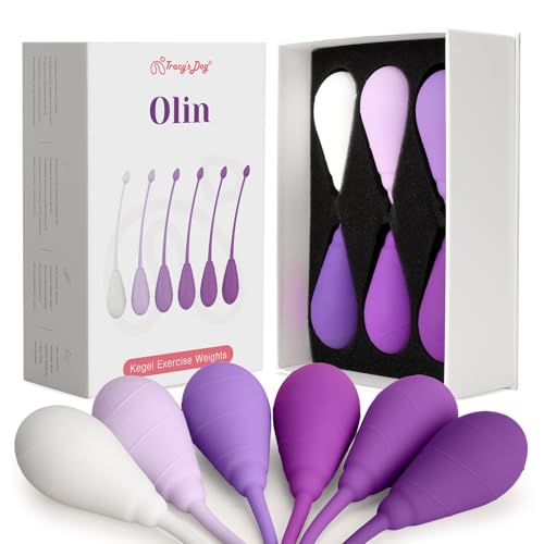 Tracy's Dog Kegel Weights System - Progressive Strength Training Set of 6 Premium Silicone Balls for Women Pelvic Floor Exercise, Ergonomic Design, for Beginners & Advanced, Olin