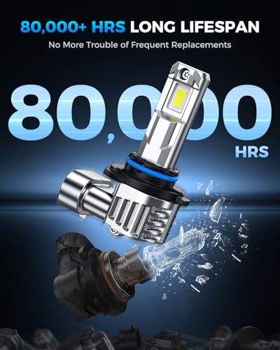 Image of Marsauto 9005 9006 Light Bulbs Combo, 80,000LM 9X Ultra Bright, 6500K Cool White, 1:1 Mini Size HB3 & HB4 Fog Light Only Fog for Rain Light, Plug N Play, Pack of 4