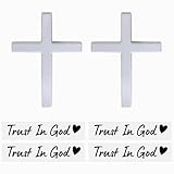 2PCS 3D Cross Car Stickers - Car Decorations and Durable Car Decorations with Faith...