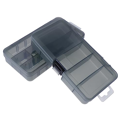KESYOO 2 Pack Utility Storage Boxes Fishing Tackle Box Lure Tray and Dividers Waterproof Plastic