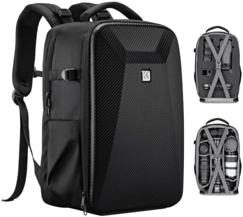 K&F CONCEPT Camera Backpack, Drone Backpack, 2 in 1 Hard Case