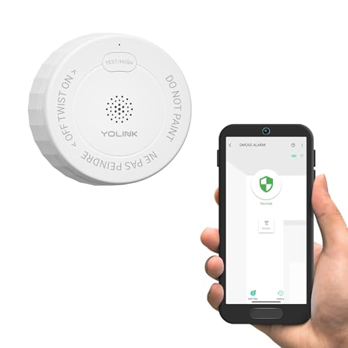 YoLink Photoelectric Smoke Alarm, Smart Smoke Detector with App, Self-Test, UL217 10th Edition & CAN/ULC S531 Certified, Hub Required, YS7A12-UC