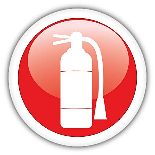 Fire Extinguisher Glossy Sign Sticker For Scrapbooking...