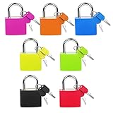 7 Pièce Petit Cadenas Valise 7 Couleurs Mini Cadenas Clé Ccadenas Code Mini Cadenas Avec Clé pour Voyage Valise,Sac de Voyage Diary école Armoires de Classement