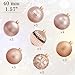 AMS 34ct Christmas Ball Mini Ornaments Party Decorations Shatterproof Festival Pendant Hangings for Xmas Tree Decor(1.57''/40mm,Champagne)