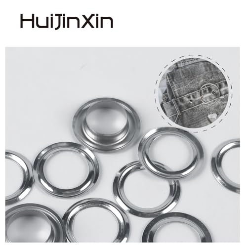 203 StückÖsen Set, Grommet Werkzeug Kit, 12mm Ösen für Planen, Tülle Ösen Scheiben Ösenzange Set, Metallösen für Stoff, Ösenzange für Planen Leder Poolabdeckung Markisen(inkl. 3 Werkzeugen)