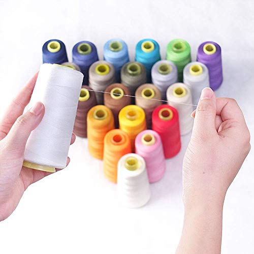 Rcl 100% Polyester Sewing Thread Spools - 3000 Yards/1 Spool Of Yarn, 40/2 All-Purpose Connecting Threads For Sewing Machine And Hand Repair Works (Raw White) #TOP1