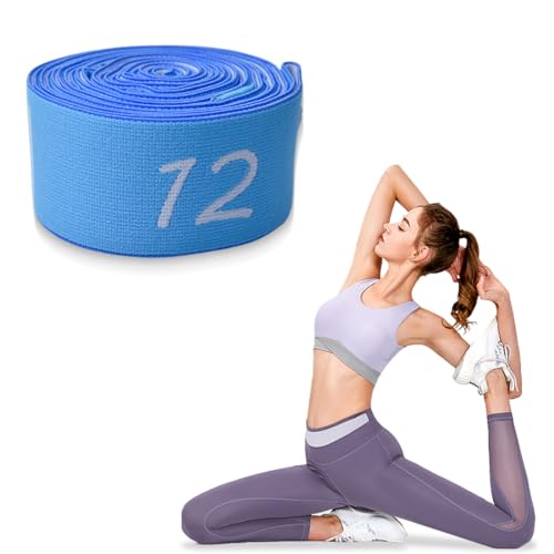 Bande d'étirement de yoga avec 12 boucles, bandes élastiques de résistance pour fitness, pilates et gymnastique