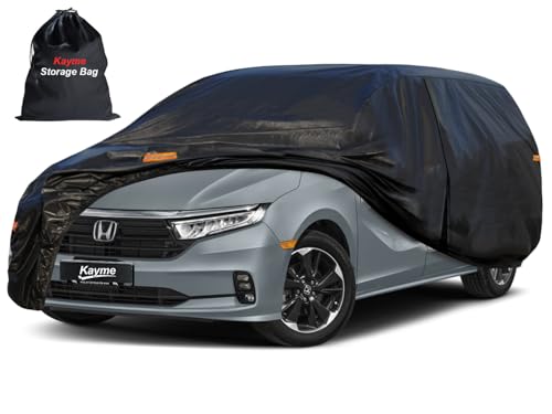 Image of Kayme Station Wagon Car Cover Waterproof All Weather-See Vehicle Size Chart for Accurate Fit-Outdoor Full Exterior Cover Minivan Sun Rain Snow. Pacifica Odyssey Carnival etc. Size H5 (See Size Chart)