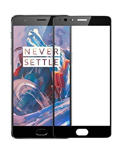 Image of premium tempered glass for oneplus 3 / oneplus 3t screen protector [11d] - full hd, shatterproof, anti scratch screen guard for one plus 3 / one plus 3t (black edition) full screen coverage (except edges)