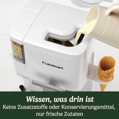 Cuisinart Eismaschine | Softeis, Gelato, Sorbet, milchfreies Eis, gefrorener Joghurt | Topping-Spender | Einfach zu bedienen und zu reinigen | 1,42 l für 6 Portionen | Fertig in 20 Minuten | ICE48U – Bild 7