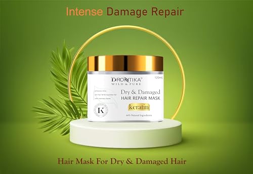 Image of Drontika Wild & Pure Hair Keratin Repair Mask - Strengthen, Repair, and Promote Healthy Hair Growth with Korean Formulation 120ml. count 1