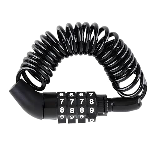 Annlpoy 150cm Lucchetto per Casco Moto bici combinazione,Extra Lungo,catena bicicletta antifurto in Lega di Zinco e ABS, Serratura a Combinazione a 4 Cifre, Adatto per Passeggino, Snowboard e Sci