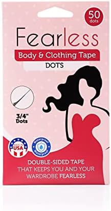 Fearless Tape Dots, Double-Sided Fashion Adhesive Dots, 50 Count | 50 clear d...