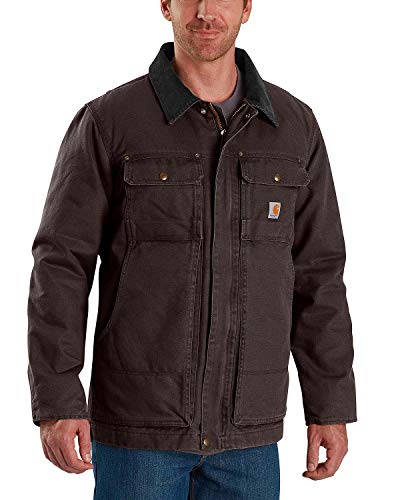 Image of Carhartt mens Full Swing Relaxed Fit Washed Duck Insulated Traditional Coat