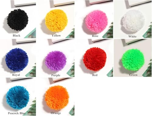 20 Pcs Large Yarn Pom Poms-2 Inch Made to Order Acrylic Yarn Balls for Hats Or Party Decorations-DIY Craft Pompoms (Mixed, 2ich)