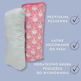 HECKBO poduszka samochodowa do spania dla dzieci - można prać w pralce - przytulnie miękka - wysokiej jakości poduszka na pasy bezpieczeństwa, ochraniacz na pasy bezpieczeństwa