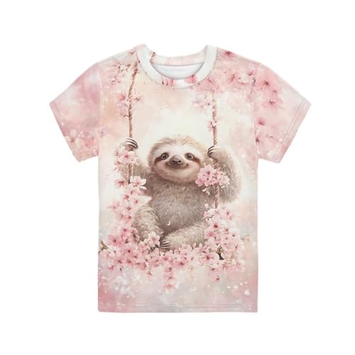 Image of WELLFLYHOM Kids Tshirts Girls Boys Short Sleeve Crewneck Tees Shirts Casual Sport Pullover Tops Size 3-16 Years