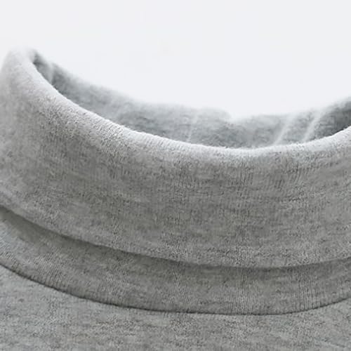 Kids Girls Long Sleeve Thermal Shirts Plain Turtleneck Soft Cotton Pullover Underwear Fall Winter Basic Warm Tee Tops4