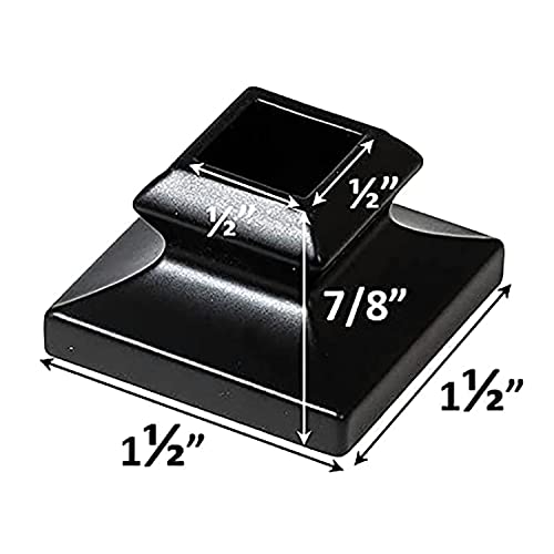 Langdoly 1/2" Baluster Shoes Iron Baluster Shoes Stair Spindle Shoes - Pack Of 10(Satin Black) #TOP1