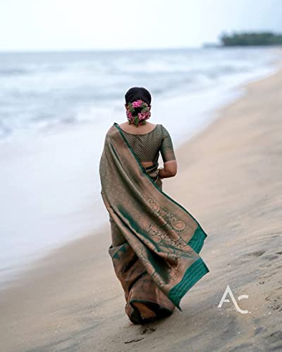 Image of Avantika Fashion Women's Kanjivaram Soft Silk Saree With Blouse Piece