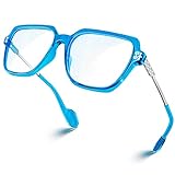 VISOONE Oversized Square TR90 Blue Light Blocking Glasses with Anti EYE Strain for Women Men REMY