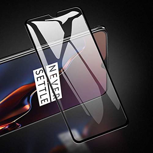 Image of VZZR� Premium Tempered Glass for One Plus 7 Screen Protector - Full Glue Full HD 9H Hardness 2.5D Curved Full Edge-to-Edge Anti Scratch Screen Guard for OnePlus 7 (Black)
