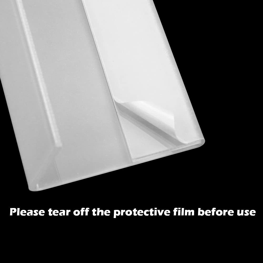 50 Pezzi Porta Etichette Trasparente(6 * 4,3 cm) Mini Porta Cartellino del Prezzo Supporti a Forma di L per Visualizzare i Prezzi per Panetterie/Negozi di Alimentari/scaffali