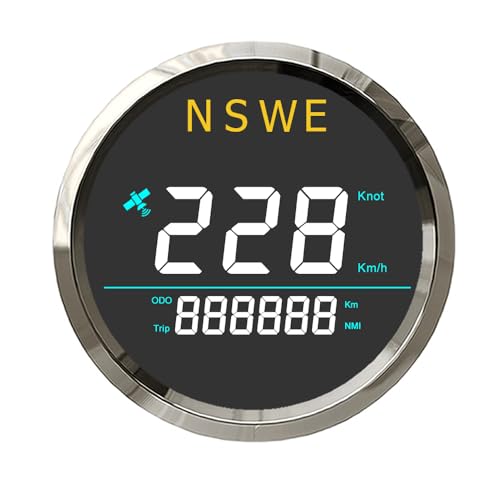ELING 85mm (3 3/8'') GPS Xs[h[^[ 0-999(mbgAKm/h \) sv zCgobNCgt 12V 24V jo[T D bgp (ubN+XeX|, )