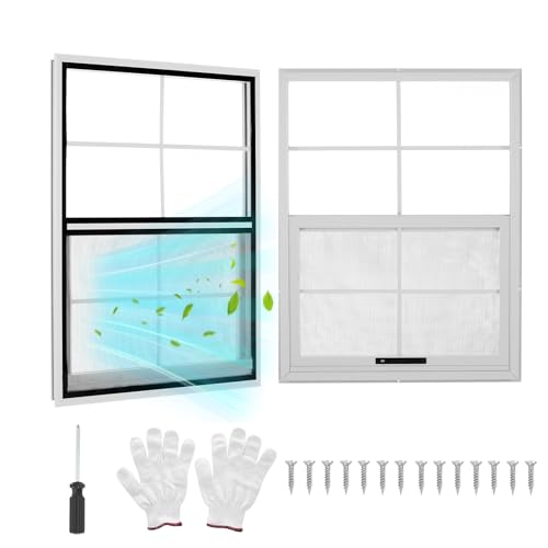 2 Pack Shed Windows, 18'' x 27'' Small Sliding Windows, Aluminum Frame Flush Mount Windows with Acrylic Panels for Shed, Chicken Coop, Household, Garage
