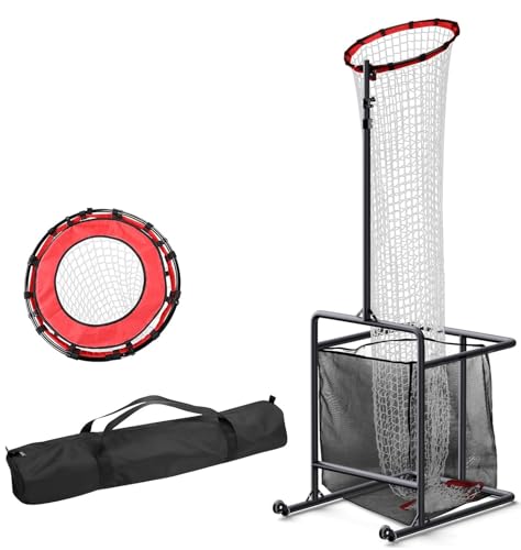 TVT バレーボールセッタートレーナーネット バレーボールターゲットネット 練習 ネット 屋外 屋内 取り外し可能 ポータブル 組み立てが簡単 ビーチバレー 5段高さ 6段角度調節可能 バッティングネット 練習器具 スパイクサービング用 (レッド)