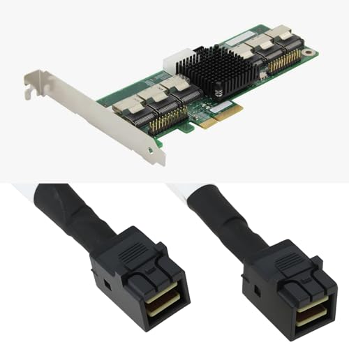 EMSea Internes Mini SAS HD x4 SFF-8643 auf SFF-8643 Kabel, kompatibel mit LSI-Servern, RAID-Speichersystemen, Hochgeschwindigkeits-Datenübertragung