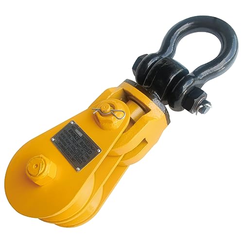 4.5" Snatch Block with Shackle Double Sheave Capacity 4 Ton / 8800 LBS