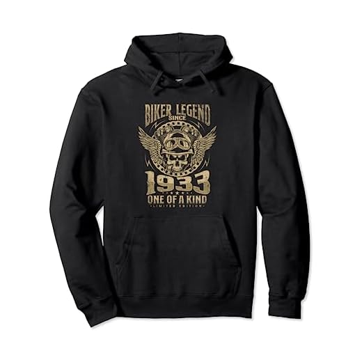 Biker Legend Since 1933 Moto 90 Cumpleaños Sudadera con Capucha