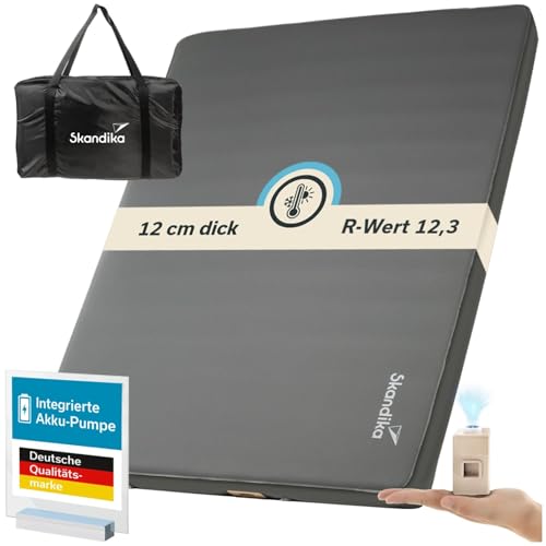 Skandika Doppel-Isomatte Easy 3D Premium Flex | Luftmatratze für 2 Personen, 200 x 150 x 12 cm, USB-C Pumpe, Schaumstoff, Softtouch-Oberfläche, belastbar bis 300 kg | Outdoor, Camping, Luftbett Skandika Doppel-Isomatte Easy 3D Premium Flex | Luftmatratze für 2 Personen, 200 x 150 x 12 cm, USB-C Pumpe, Schaumstoff, Softtouch-Oberfläche, belastbar bis 300 kg | Outdoor, Camping, Luftbett
