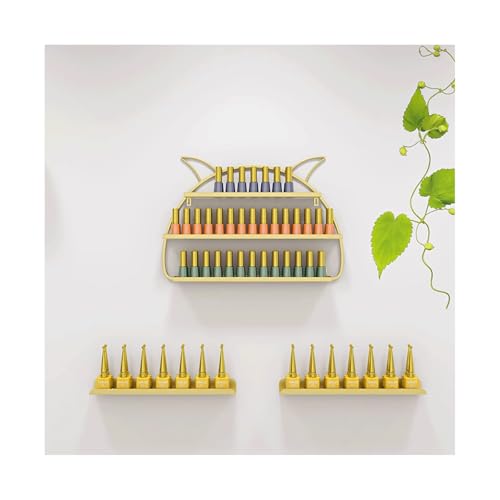 Estante de metal para esmalte de uñas de montaje en pared, organizador de botellas de aceite esencial para el hogar, spa, salón de belleza