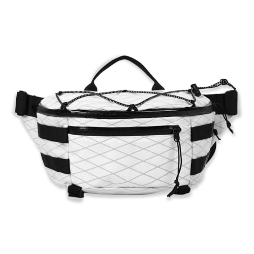 VOTAGOO GEAR X-Pac 7L Sling Bag, Lightweight Crossbody Waist Pack with Fidlock Buckle & YKK Zippers for Commute/Outdoor (White)