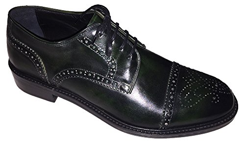 Zapatos de hombre cómodos y elegantes en cuero de becerro degradado a mano 1