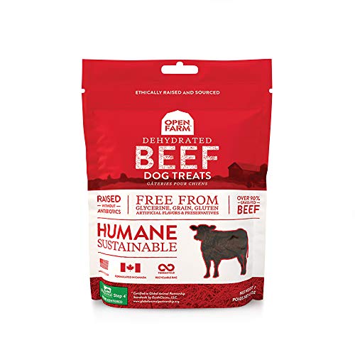10 Best Dehydrated Beef Dog Food of 2022 8 Open Farm Dehydrated Beef Grain-Free Dog Treats, 100% Grass-Fed Beef Recipe with Natural Simple Ingredients and No Artificial Flavors or Preservatives, 4.5 oz