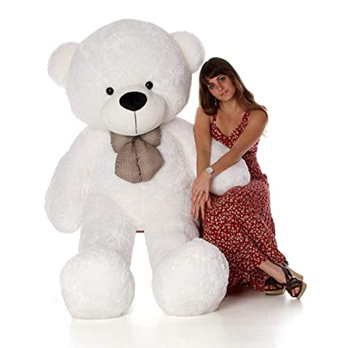 Image of Giant Plush Teddy Bear - Soft, Cuddly Plush Toy for Valentine's Day, Birthdays, Anniversaries for Kids, Girls, & Loved Ones 36 Inch Stuffed Animal Toy - Soft White Bear 90cm