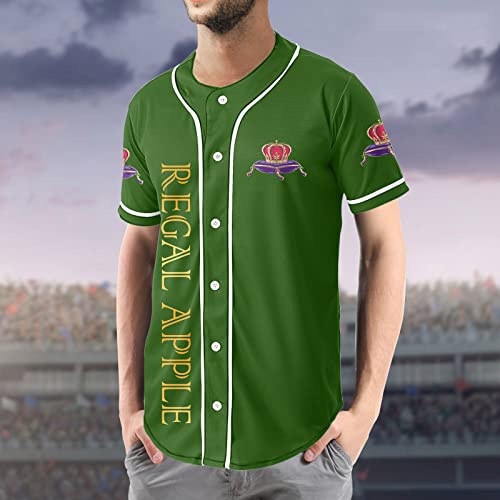 Xxme Green Original Crown Fan Baseball Jersey Shirt, Crown Lovers Baseball Jersey Button Down Sports Uniform For Women Men (Xx-Large) #TOP2