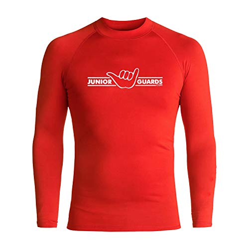 Junior Guard Shaka Bar Rashguard-LS-RD/WH-YL/12 Red/White