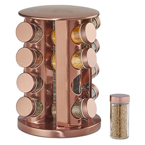 Relaxdays Tourniquet à épices 16 Pots Cover