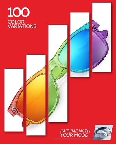 Image of Retro Rewind Polarized Sunglasses for Women Men - UV400 Classic Square Vintage Shades Trendy Unisex Sun Glasses