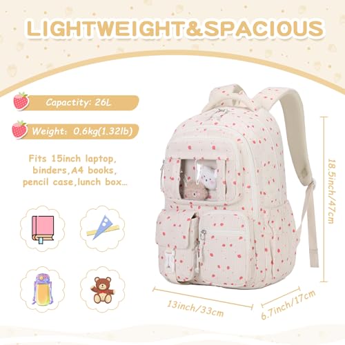 Image of PIG PIG GIRL Kids Backpack for Girls School Book Bag for Elementary Primary