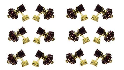 Homeproducts4U Zinc Curtain Brackets 6 Set (12 Pieces)