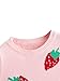 Floerns Women's Sleeveless Round Neck Cute Strawberry Sweater Vest Crop Shirt Top Pink S