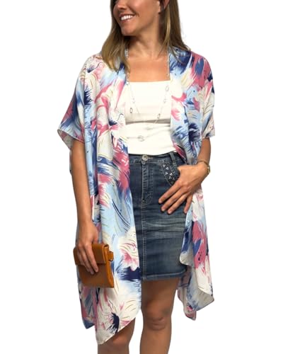 Image of Humble Hilo Womens Kimono Cardigan Sleeveless Lightweight Cover Up Casual & Flowy, 2 Sizes